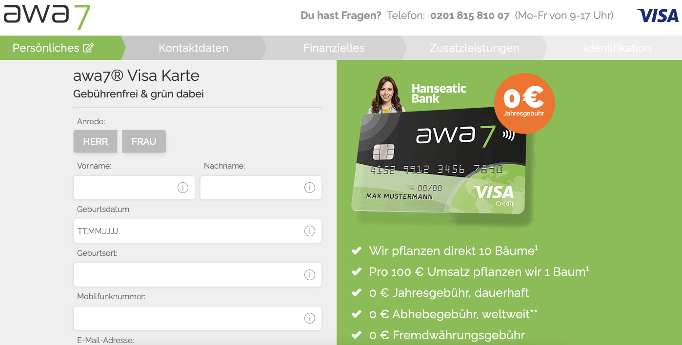 awa7 Visa Kreditkarte - Alle Infos Zu Den Konditionen & Zur Beantragung